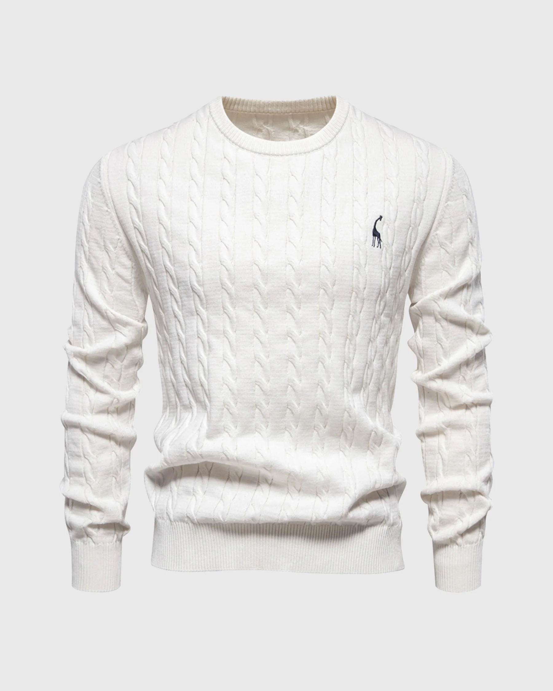 Herren Zopfmuster Strickpullover aus Baumwolle - Image 24