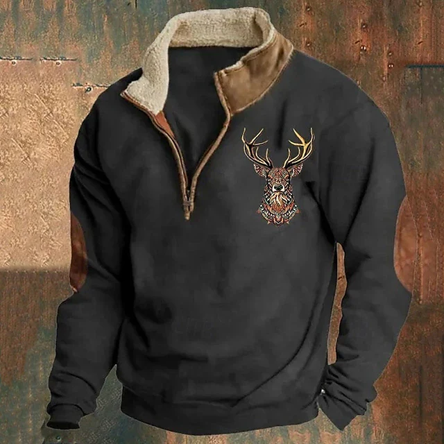 Herren Viertel-Reißverschluss Pullover - Warm und Bequem - Image 2