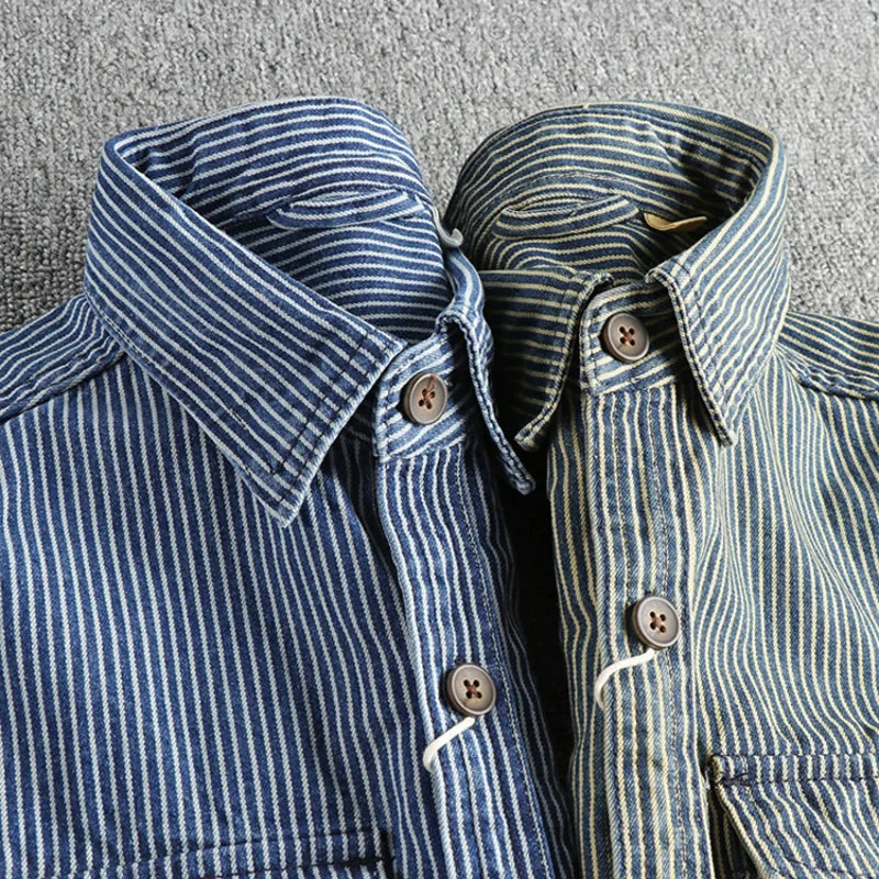 Klassisches Denim Herrenhemd in Vintage-Look - Image 5