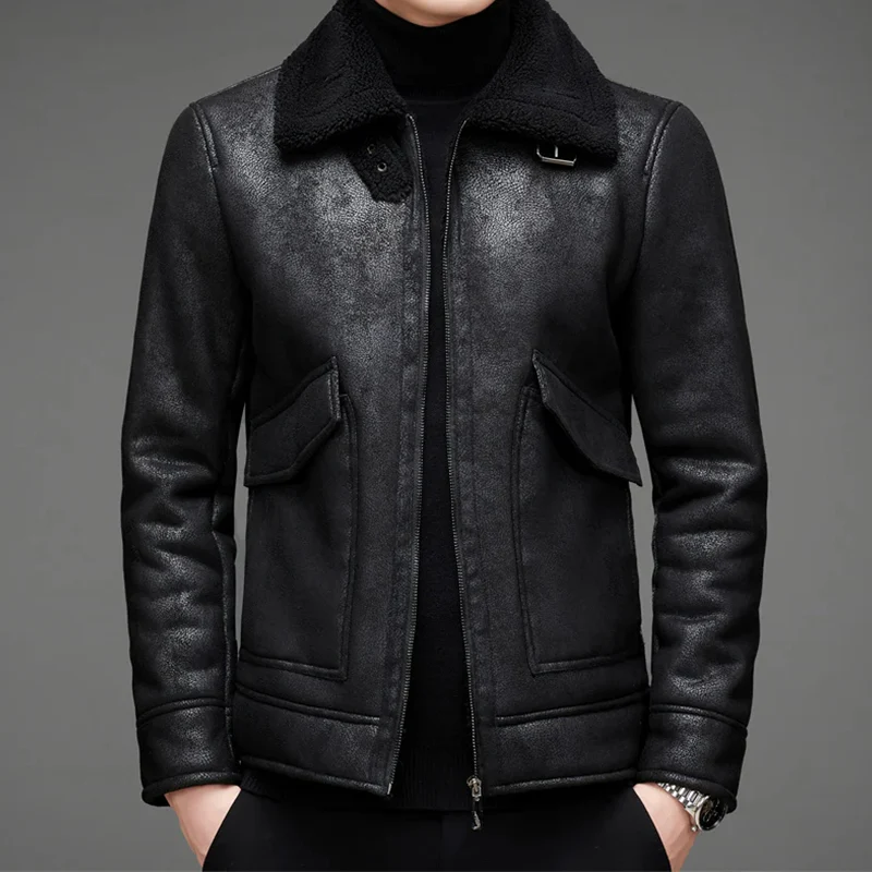 Elegante Herren Lederjacke im Vintage-Stil - Image 3