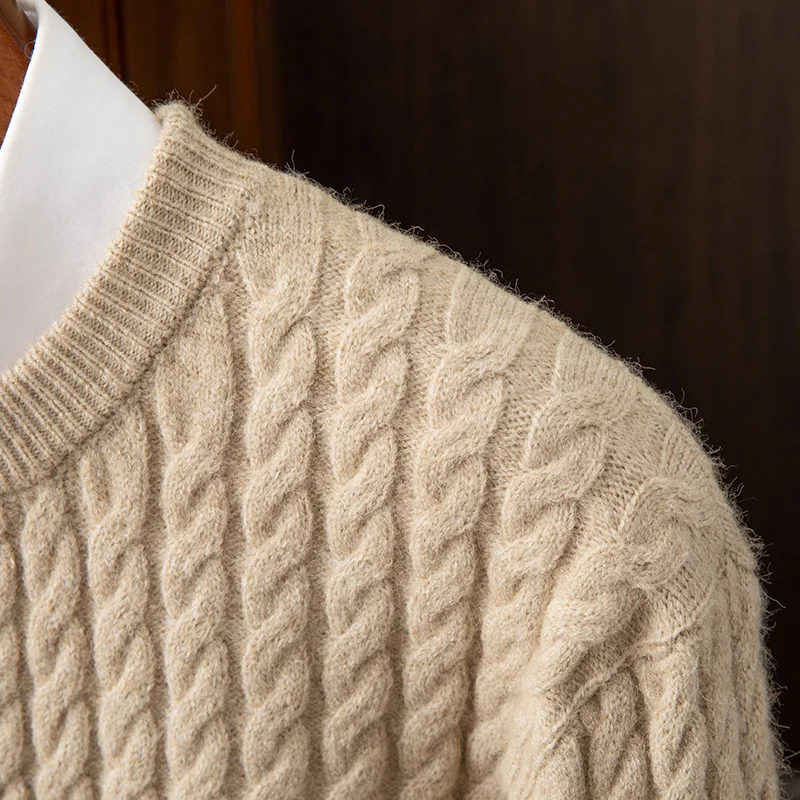 Herren Zopfstrick Pullover in Wollmischung - Image 6