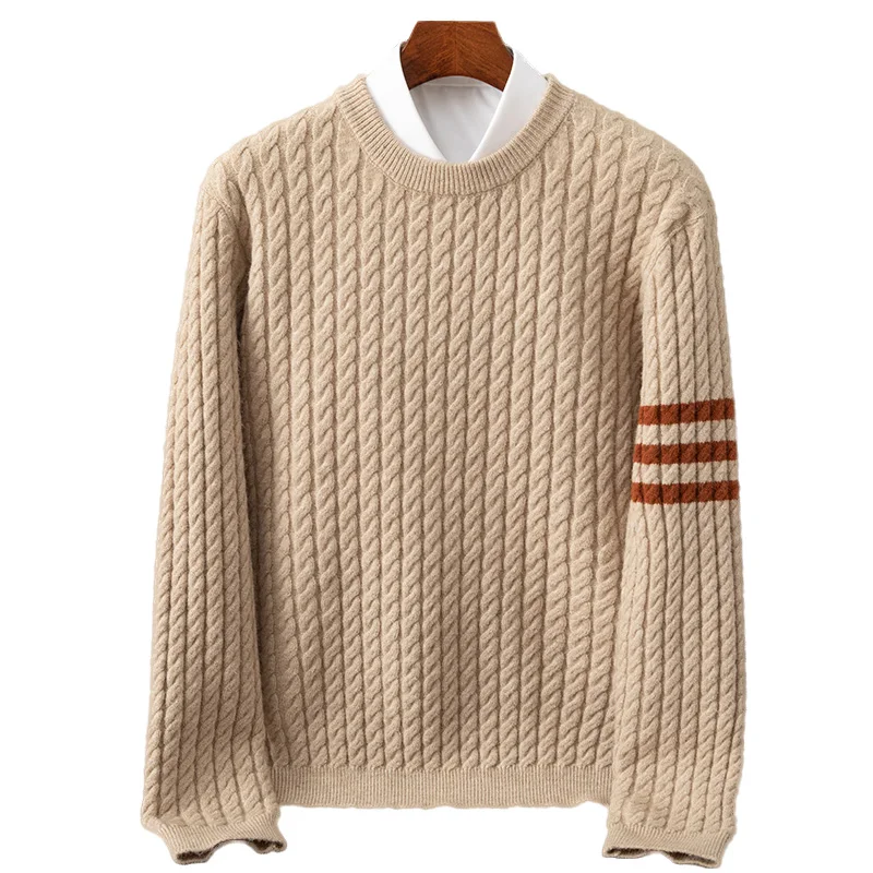 Herren Zopfstrick Pullover in Wollmischung - Image 7