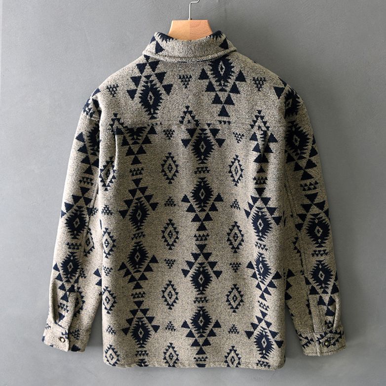 Herren Western-Hemd im Retro-Stil, Baumwolle - Image 2