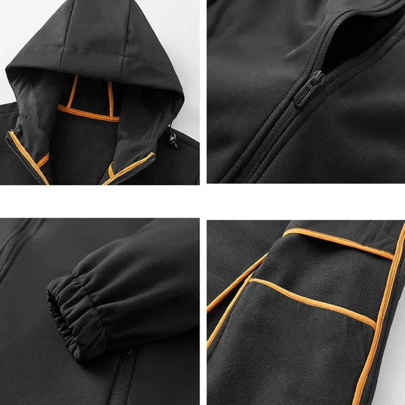 Herren Winter Kapuzen Übergangsjacke Elegant - Image 6