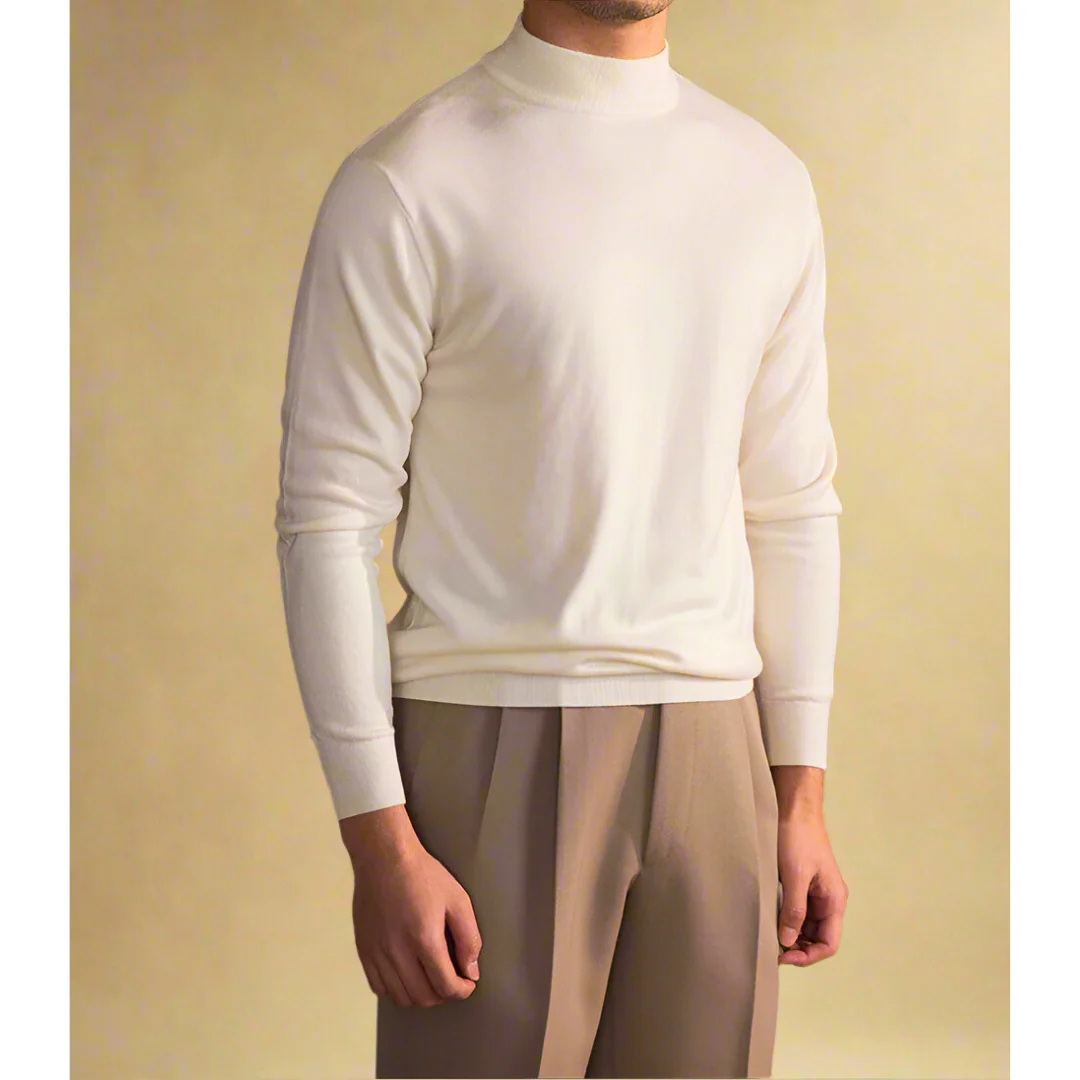 Hochwertiger Herren Rollkragen-Pullover aus Wolle - Klassisch & Elegant - Image 3