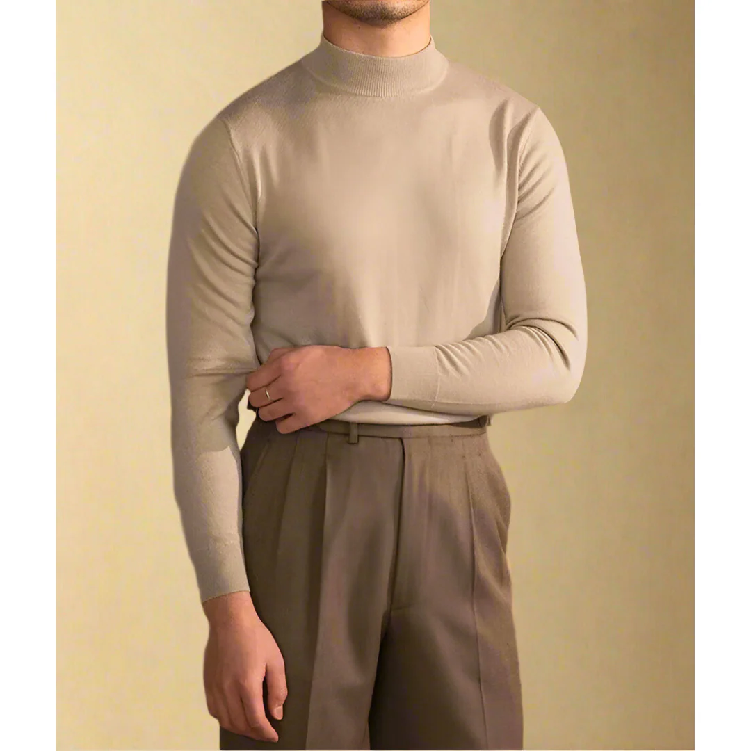 Hochwertiger Herren Rollkragen-Pullover aus Wolle - Klassisch & Elegant - Image 4