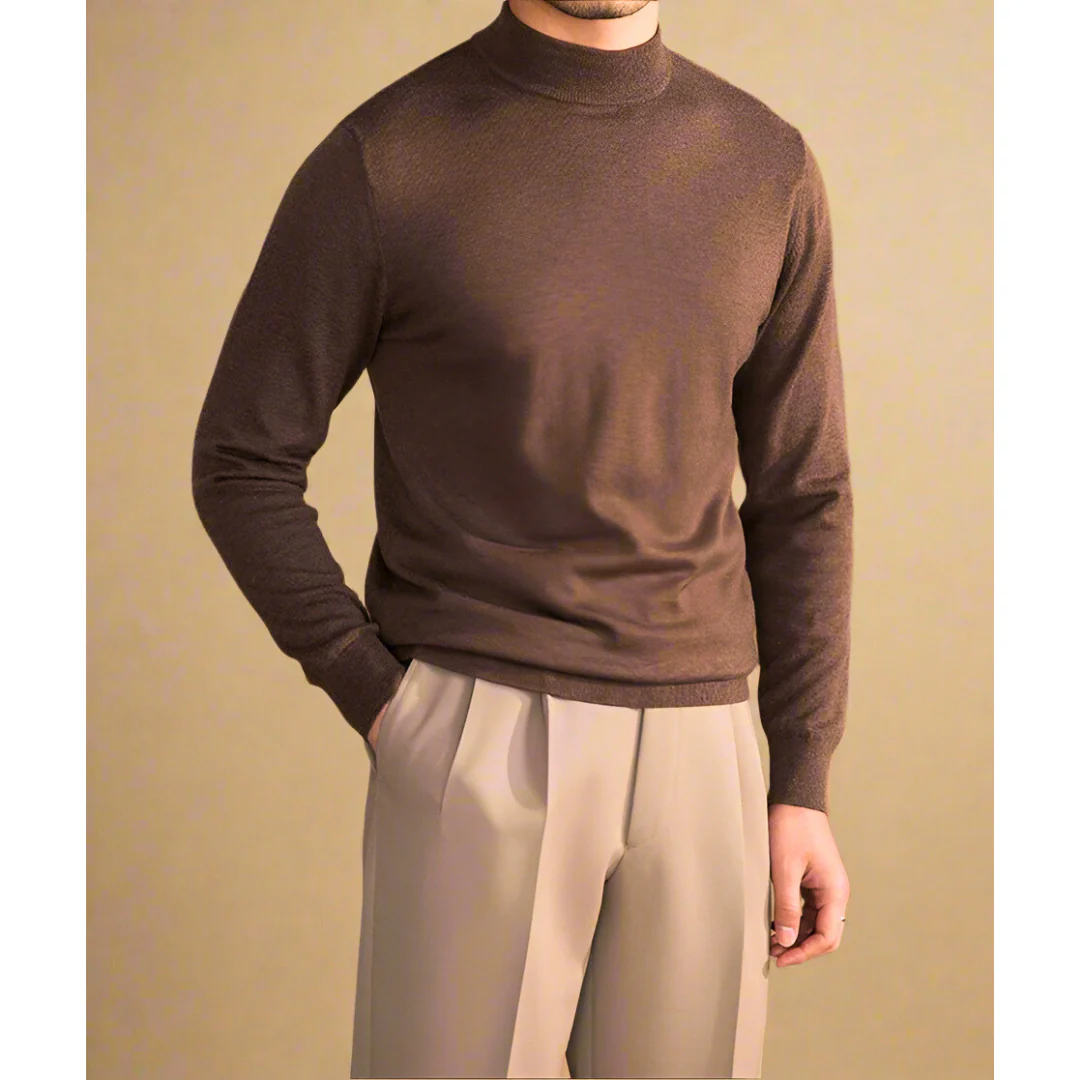Hochwertiger Herren Rollkragen-Pullover aus Wolle - Klassisch & Elegant - Image 5