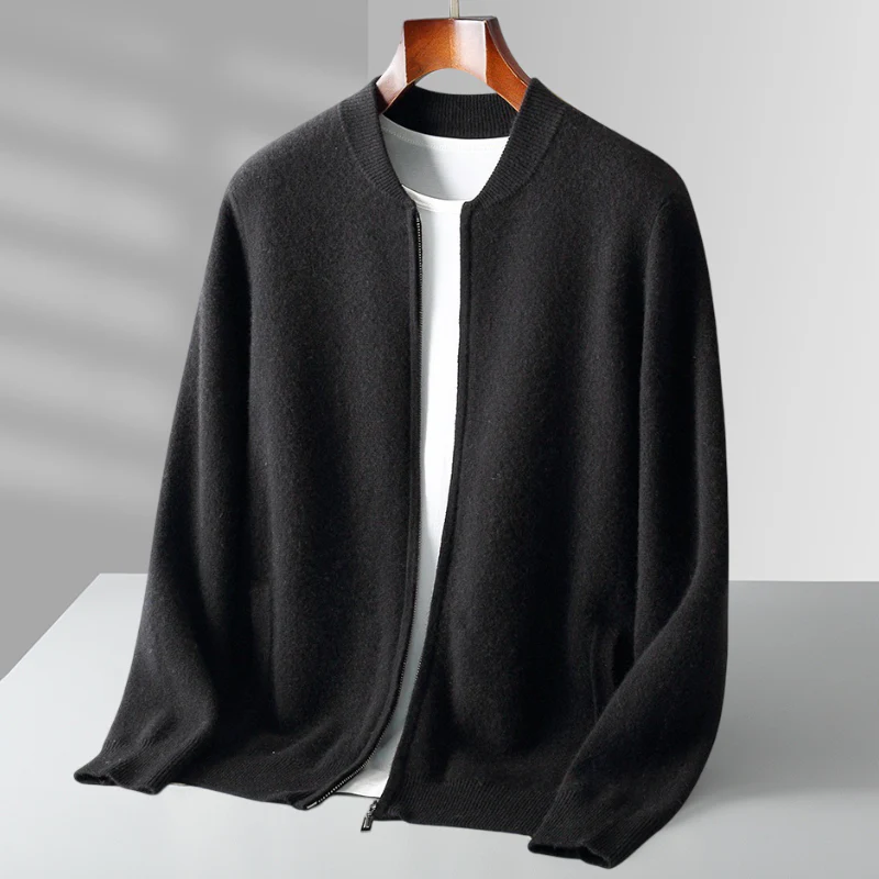 Herren Woll-Strickjacke mit Reißverschluss - Hochwertig & Warm - Image 6