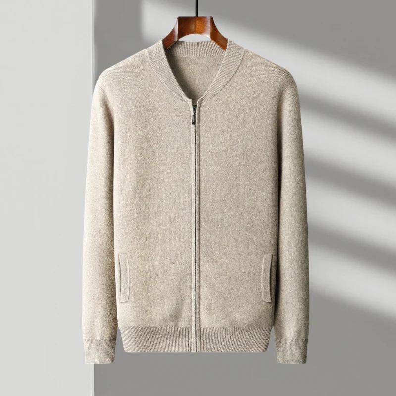 Herren Woll-Strickjacke mit Reißverschluss - Hochwertig & Warm - Image 7