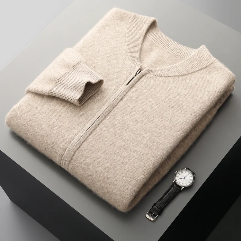 Herren Woll-Strickjacke mit Reißverschluss - Hochwertig & Warm - Image 9