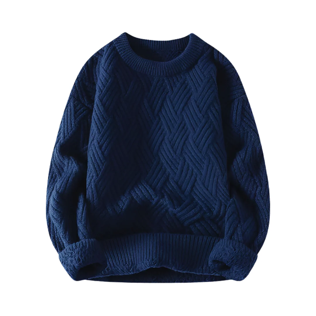Herren Zopfmuster-Pullover aus Wollmischung - Klassisch & Warm