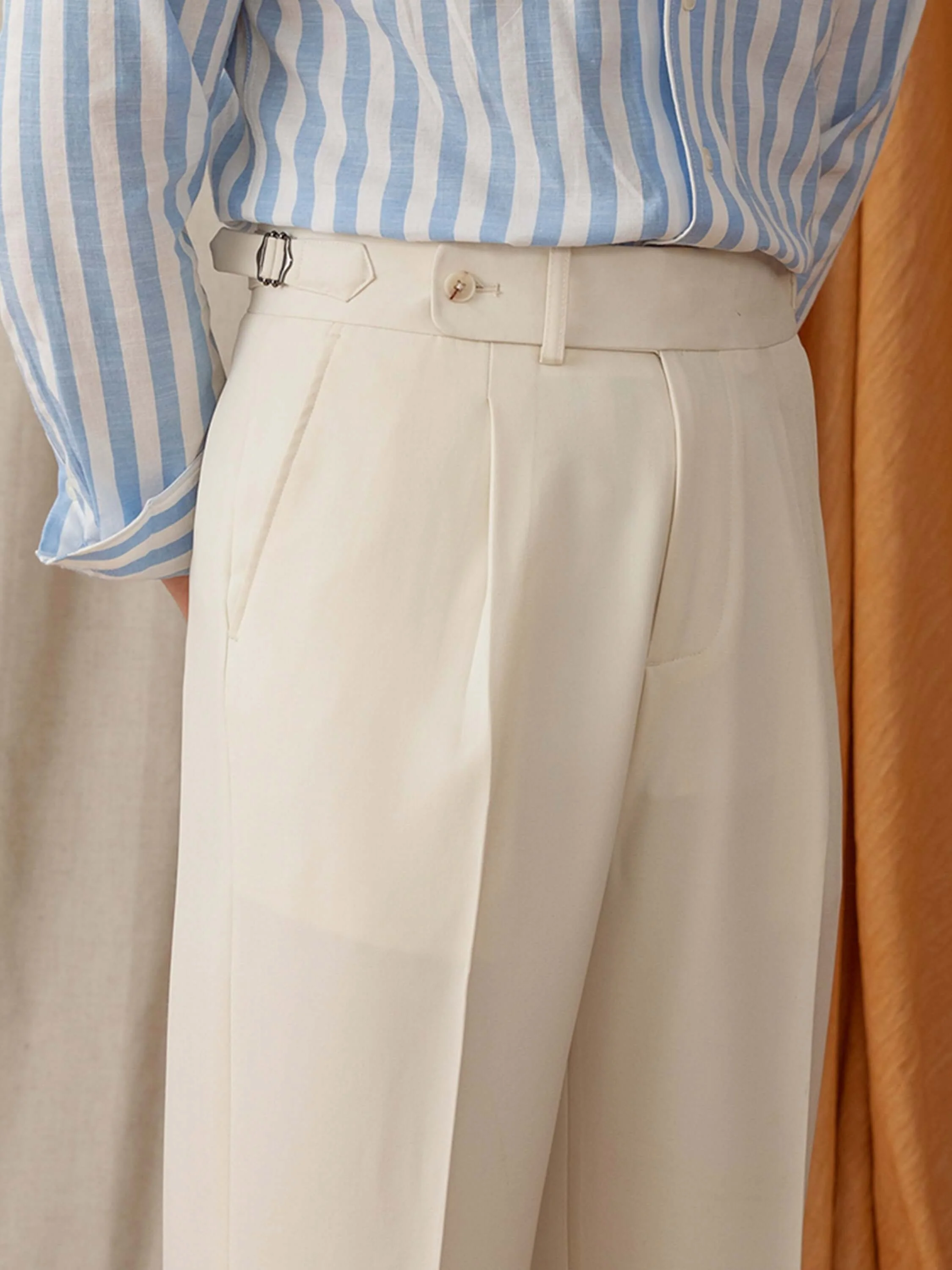 Hochgeschnittene, lässige Herren Hose im Old Money-Stil - Image 2