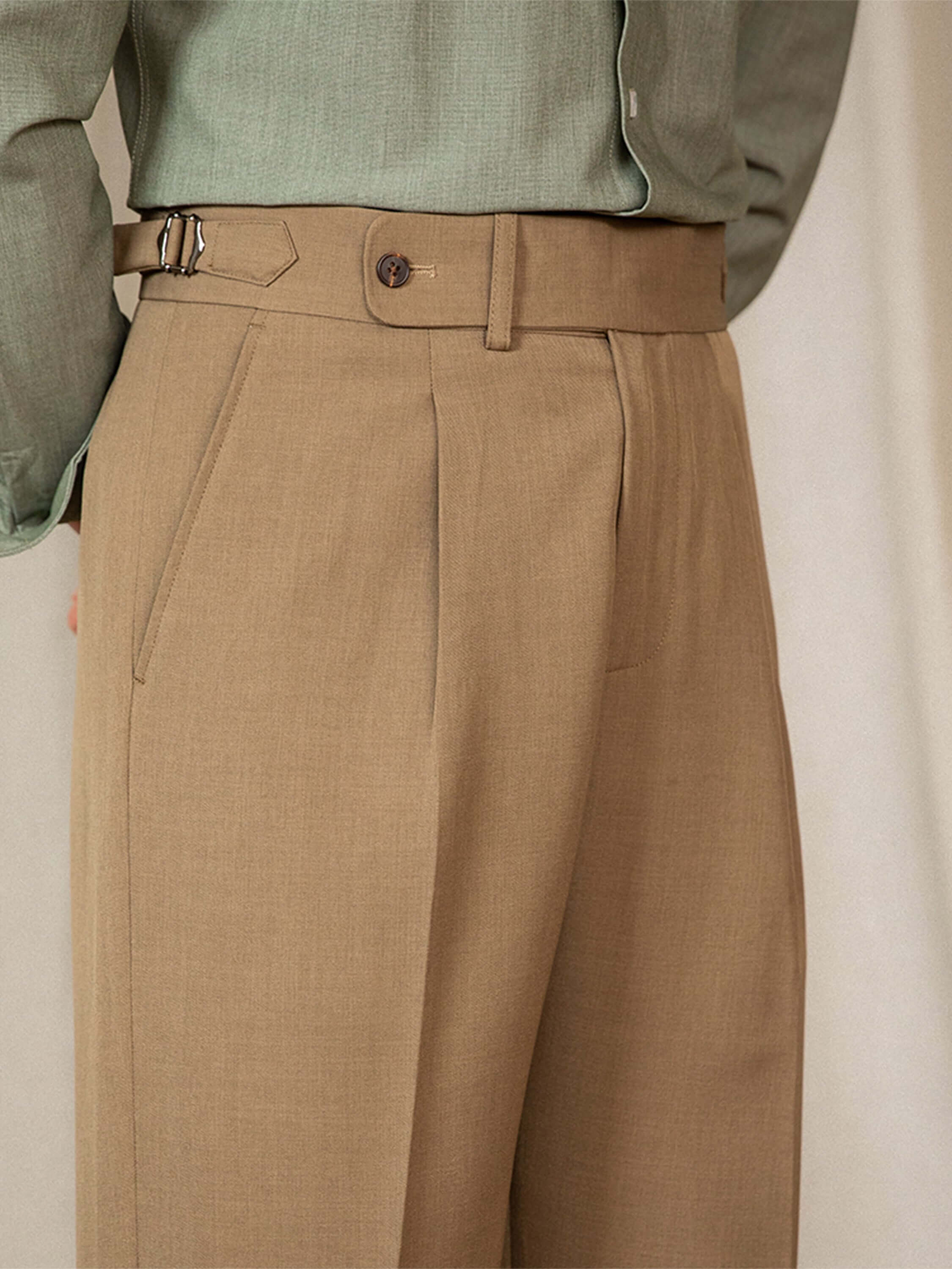 Hochgeschnittene, lässige Herren Hose im Old Money-Stil - Image 4