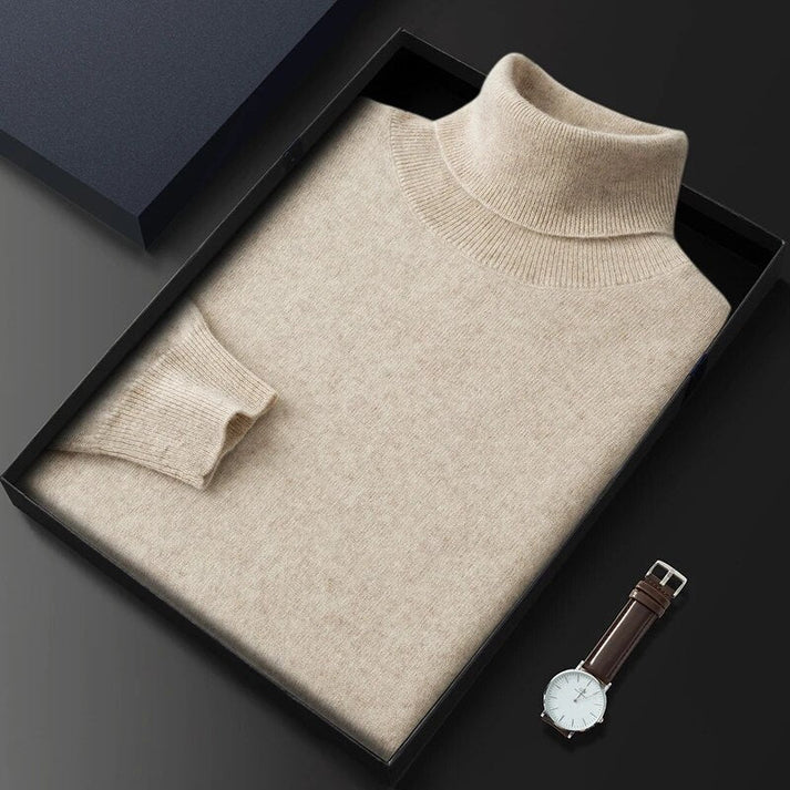 Hochwertiger Herren Kaschmir-Rollkragenpullover - Image 4