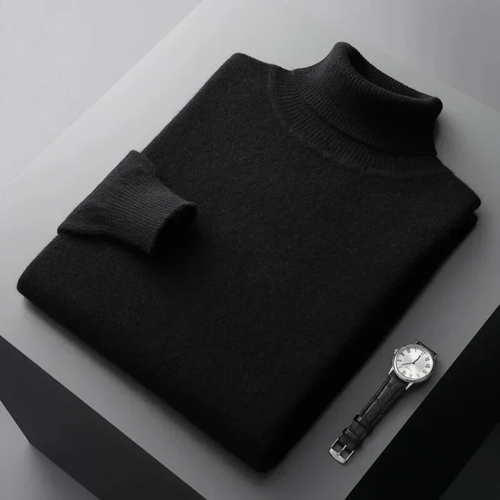 Hochwertiger Herren Kaschmir-Rollkragenpullover - Image 7