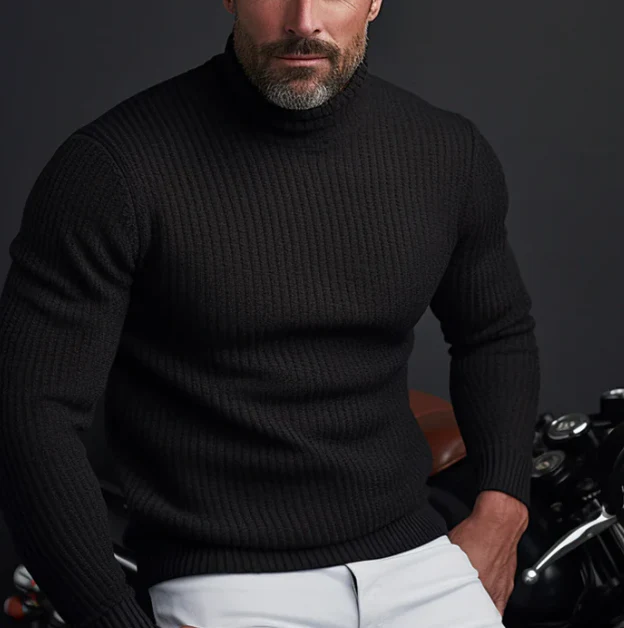 Hochwertiger Herren Designer Rollkragenpullover - Image 3