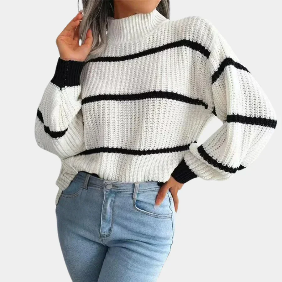 Kuscheliger Damen Baumwoll Pullover mit elegantem Schnitt - Image 3
