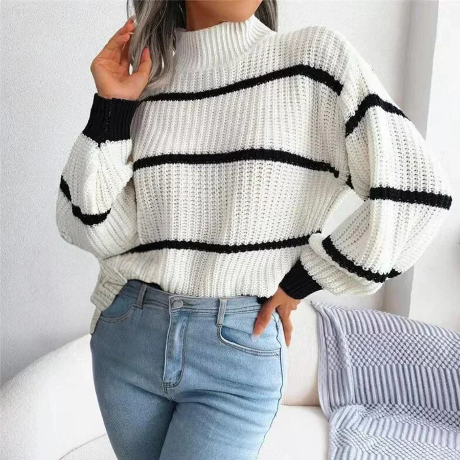 Kuscheliger Damen Baumwoll Pullover mit elegantem Schnitt - Image 5