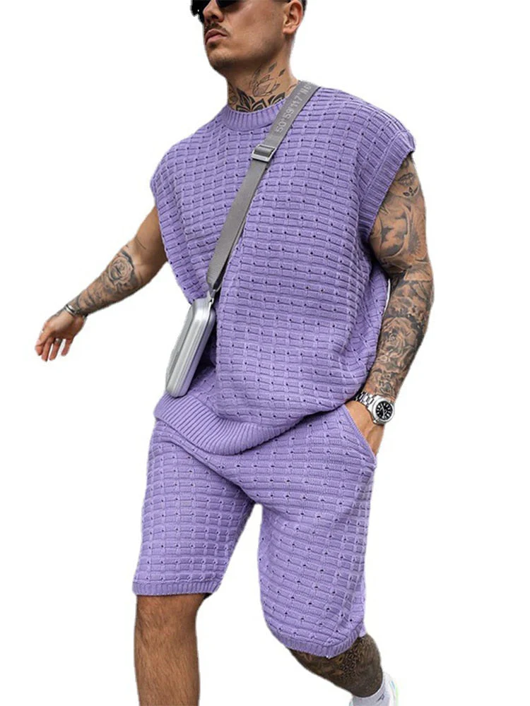 Hochwertiges gestrickte Herren Freizeit Set für den Sommer