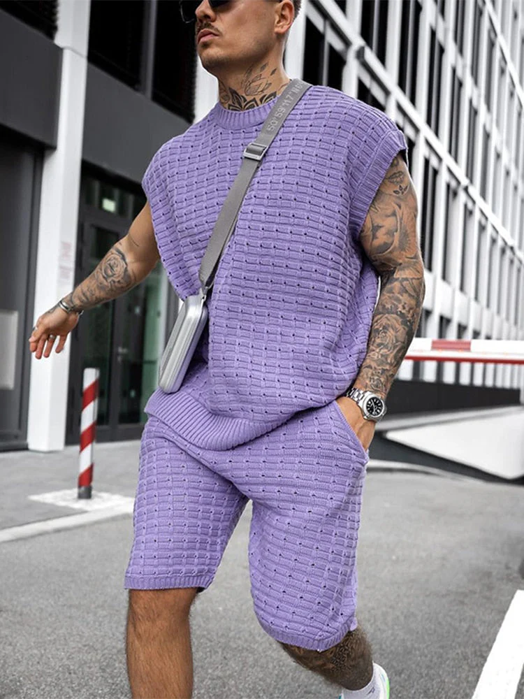 Hochwertiges gestrickte Herren Freizeit Set für den Sommer - Image 2
