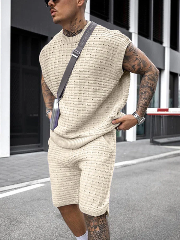 Hochwertiges gestrickte Herren Freizeit Set für den Sommer - Image 6