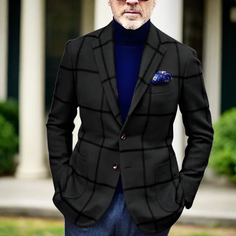 Eleganter Herren Blazer mit Karo Muster – Schick und Stilvoll - Image 3