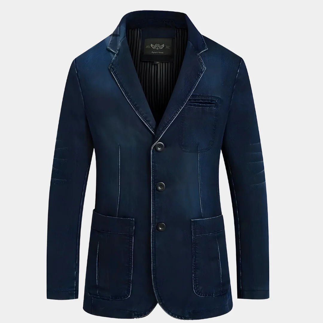 Klassische Herren Jacke aus Denim - Image 2