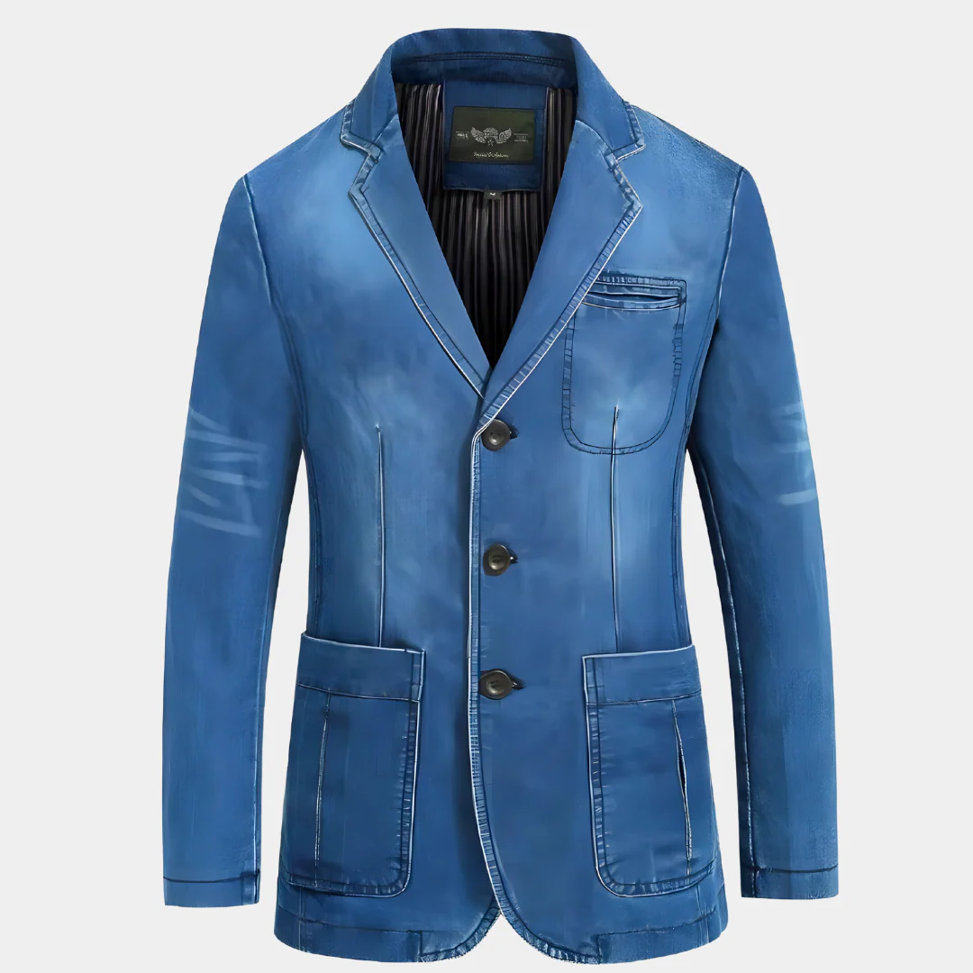 Klassische Herren Jacke aus Denim - Image 4