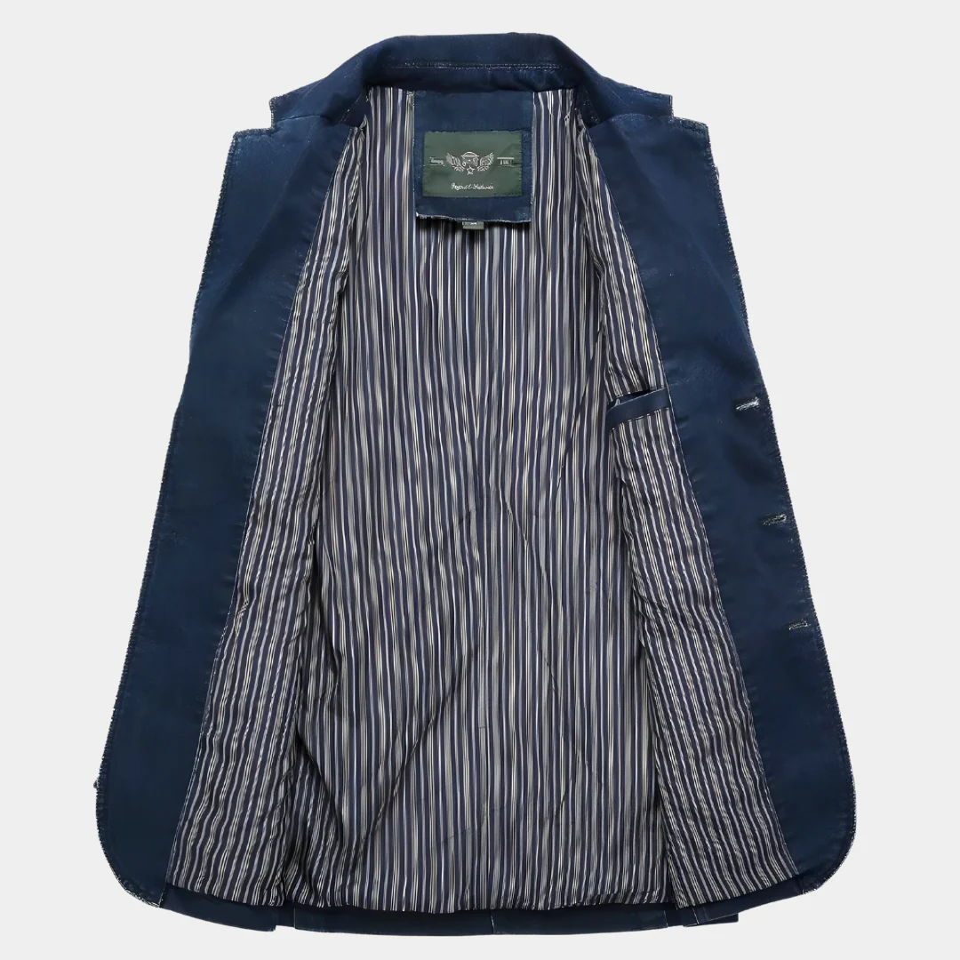 Klassische Herren Jacke aus Denim - Image 5