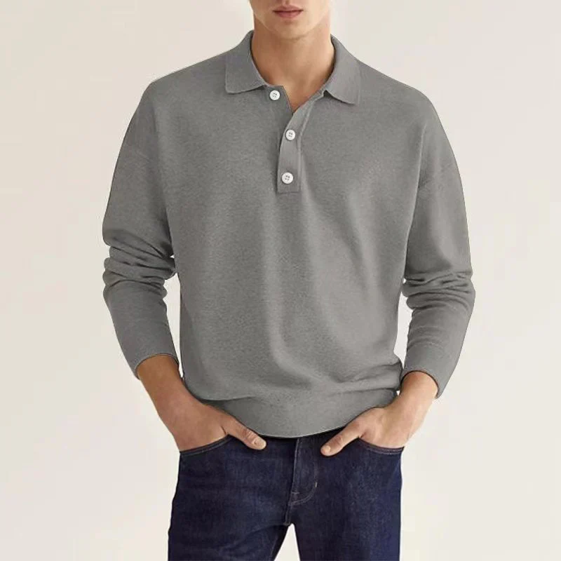 Klassisches Langarm Polo-Shirt für Herren - Image 7
