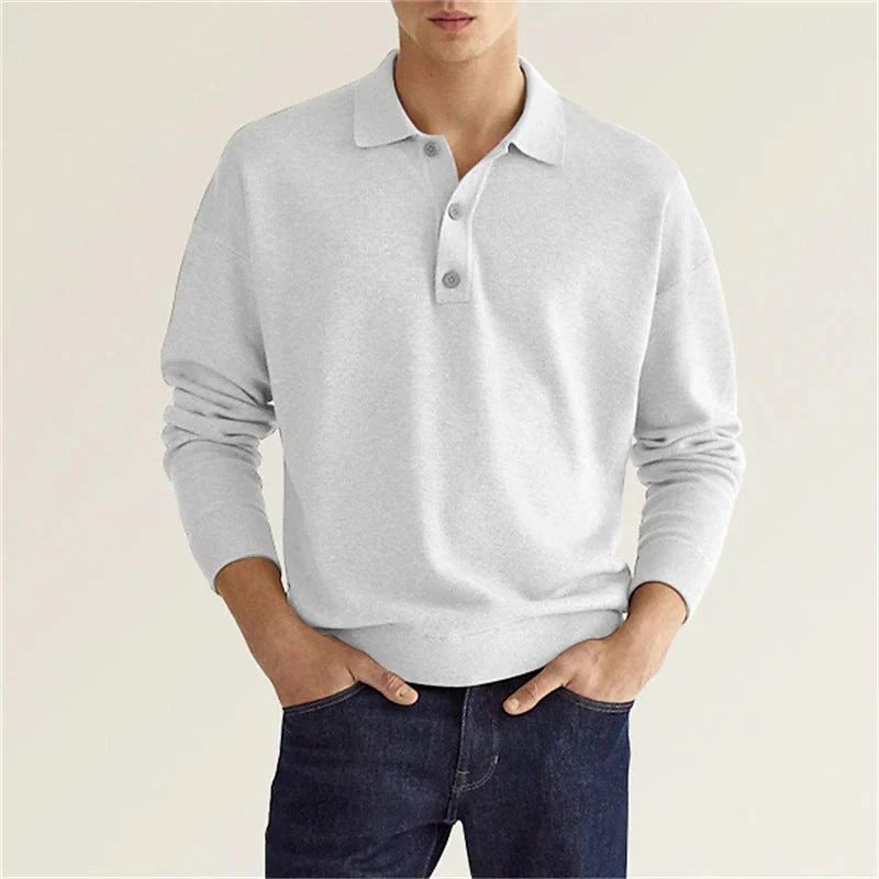 Klassisches Langarm Polo-Shirt für Herren - Image 8