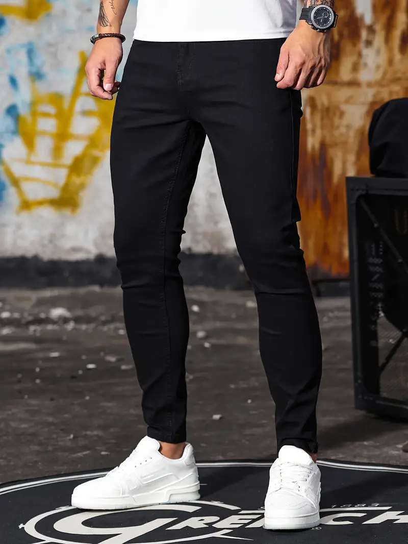 Lässige Herren Skinny Jeans aus mittelschwerem Stretch-Denim - Image 10