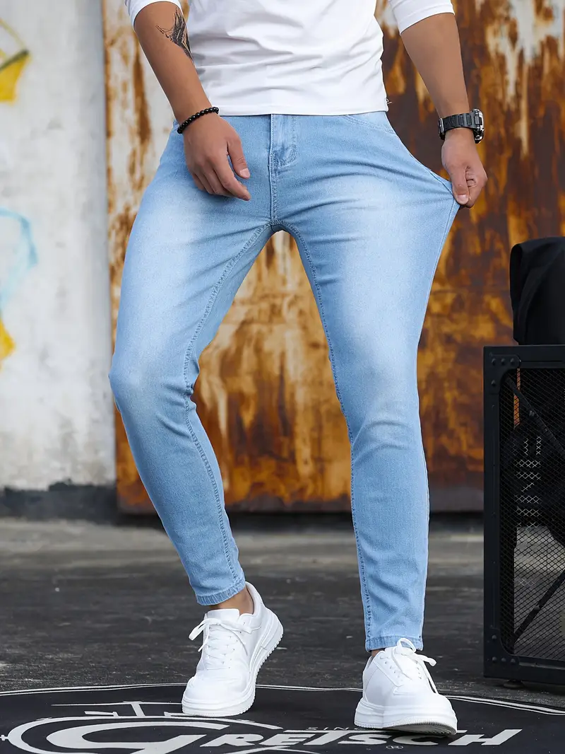 Lässige Herren Skinny Jeans aus mittelschwerem Stretch-Denim - Image 12