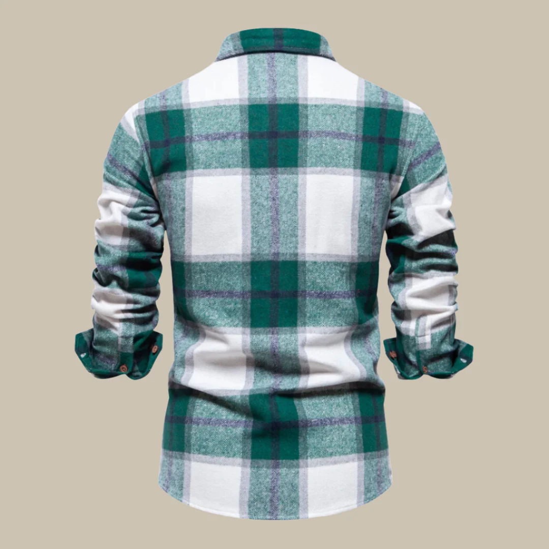 Lässiges Herren Karohemd mit langen Ärmeln und Brusttaschen - Image 4