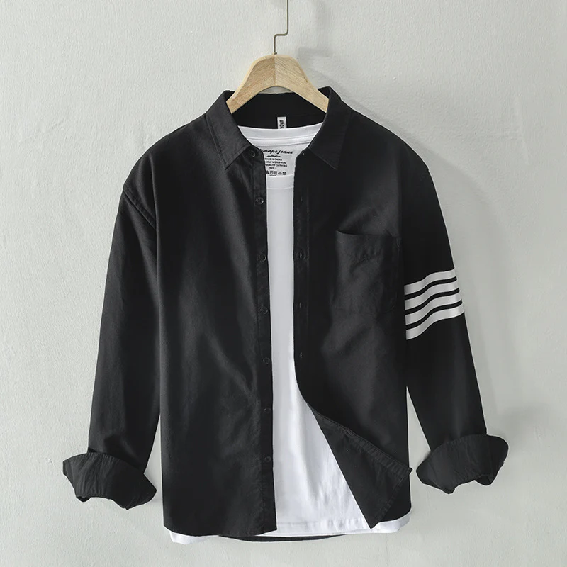 Lässiges Herren Casual Langarmhemd aus Baumwolle - Image 7