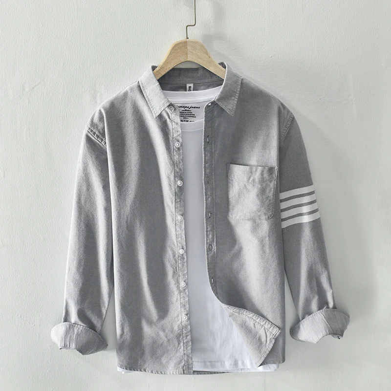 Lässiges Herren Casual Langarmhemd aus Baumwolle - Image 9