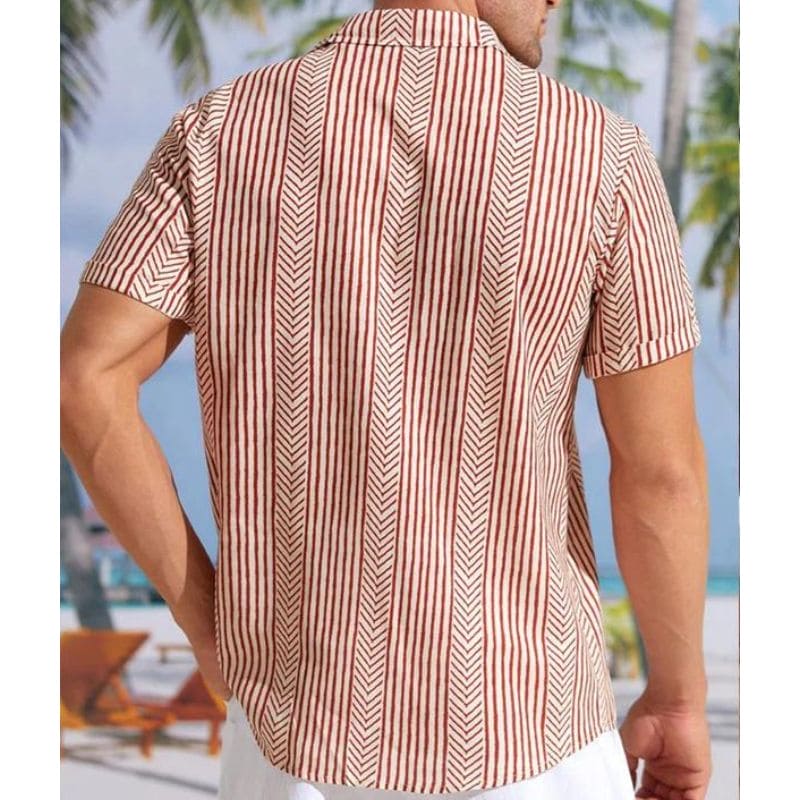 Lässiges Herren kurzarm Hemd im stylischen Retro Look - Image 3