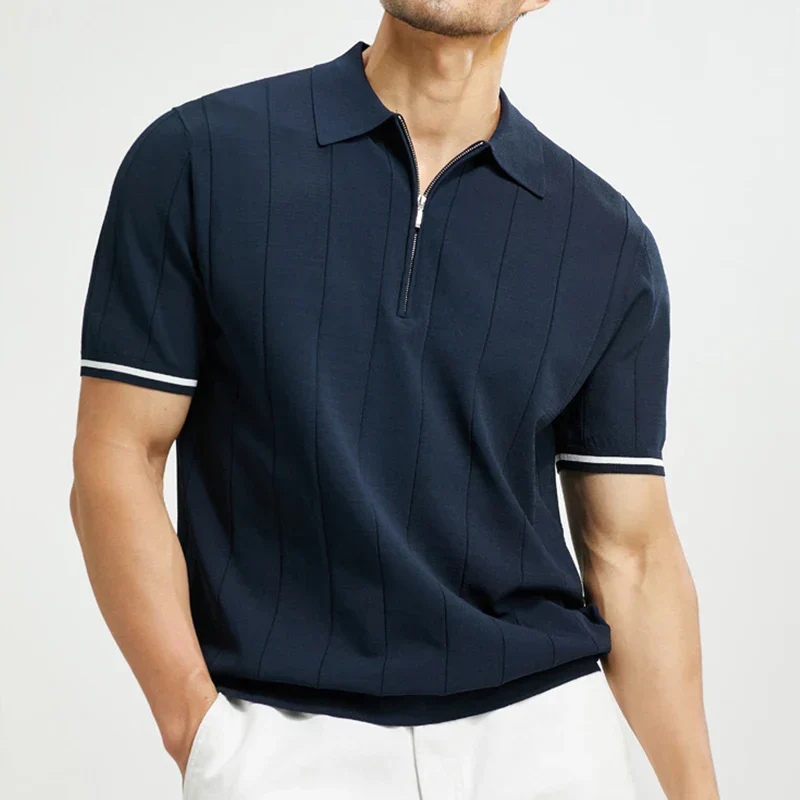 Laurel - Klassisches Herren Polo mit Reißverschluss - Image 6
