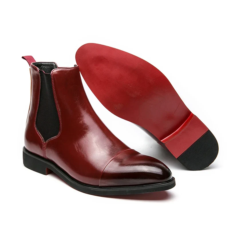 Hochwertige Leder Chelsea Stiefel für Herren - Image 2