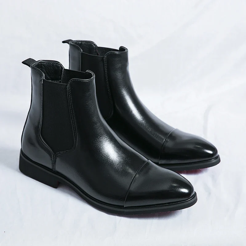 Hochwertige Leder Chelsea Stiefel für Herren - Image 4