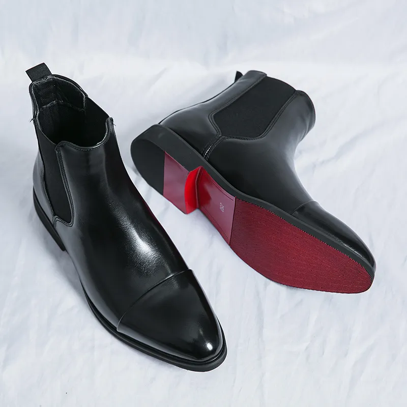 Hochwertige Leder Chelsea Stiefel für Herren - Image 6