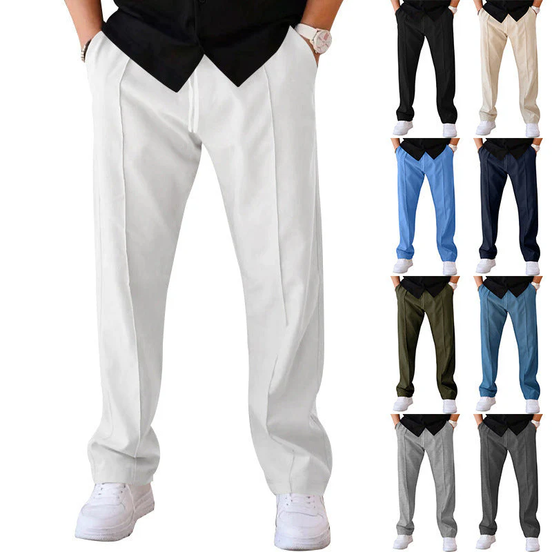 Bequeme, breitgeschnittene Herren Hose aus leichtem, luftigem Material - Image 3