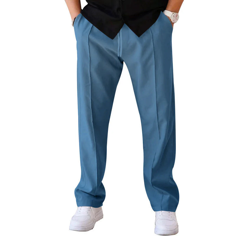 Bequeme, breitgeschnittene Herren Hose aus leichtem, luftigem Material - Image 5