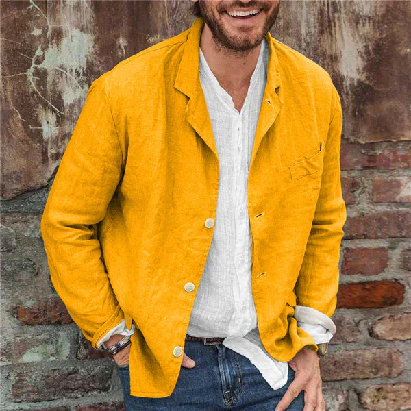 Leichte Baumwoll- und Leinenjacke für Herren: Komfort und Stil - Image 6