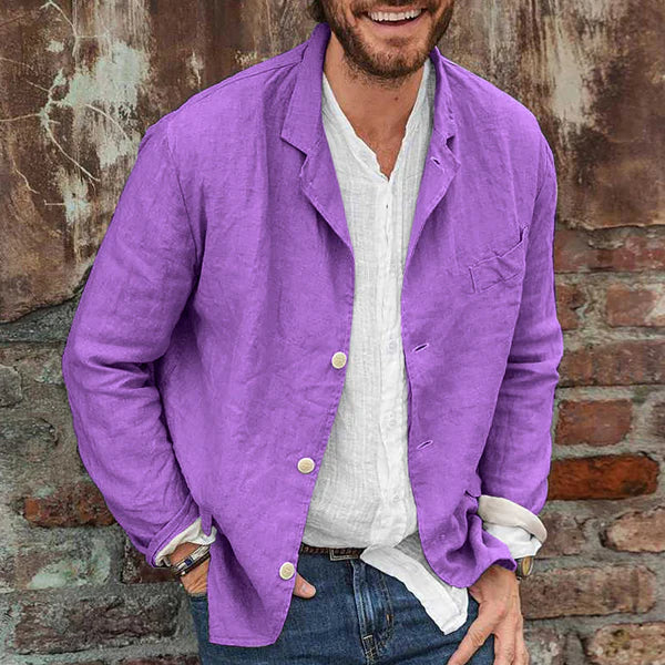 Leichte Baumwoll- und Leinenjacke für Herren: Komfort und Stil - Image 7