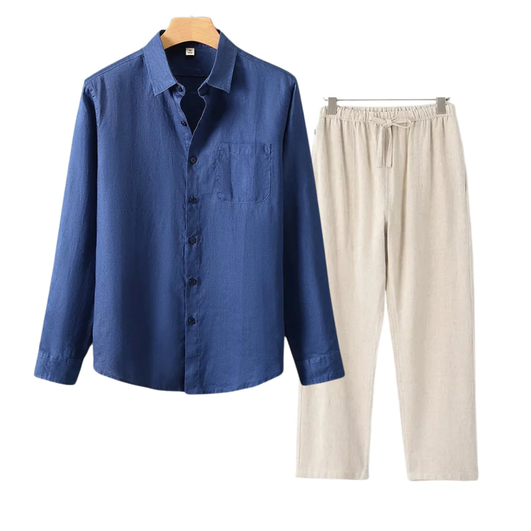 Herren Leinen Set im Old Money Stil, klassisch und stilvoll - Image 3