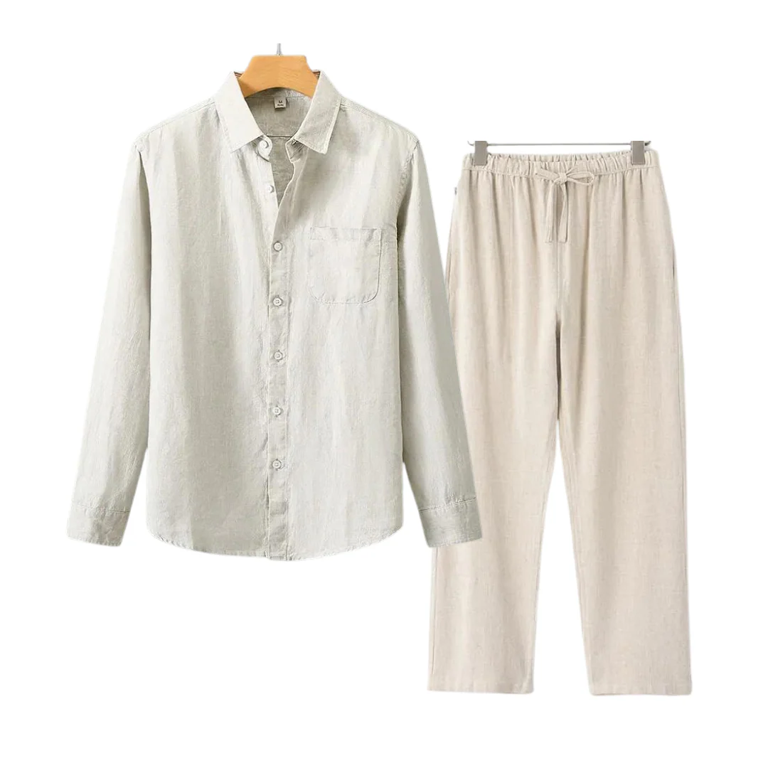 Herren Leinen Set im Old Money Stil, klassisch und stilvoll - Image 4