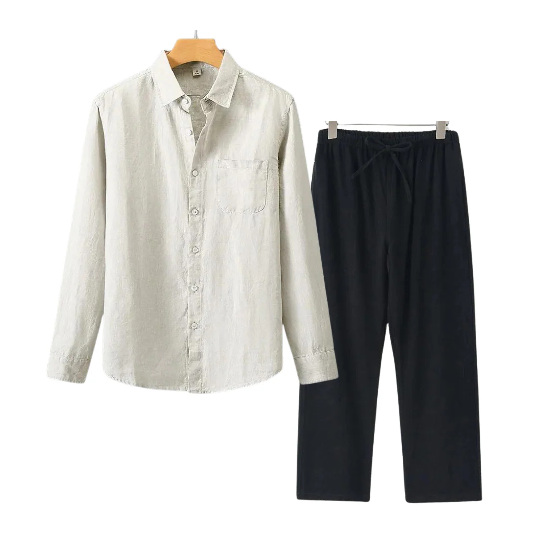 Herren Leinen Set im Old Money Stil, klassisch und stilvoll - Image 9