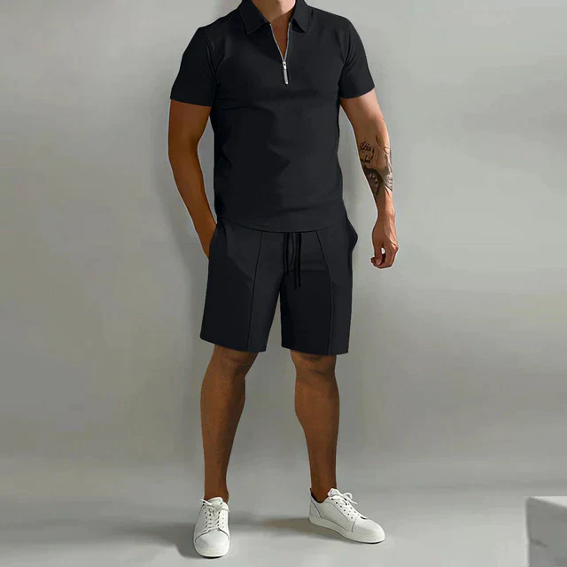 Luxuriöses Herren Polo- und Shorts-Sommer-Set, elegant und stilvoll - Image 3