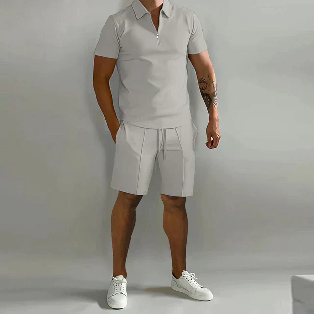 Luxuriöses Herren Polo- und Shorts-Sommer-Set, elegant und stilvoll - Image 4